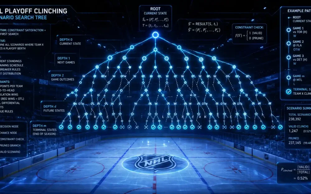 Determining Playoff Clinching Scenarios in the NHL Using Constraint Programming