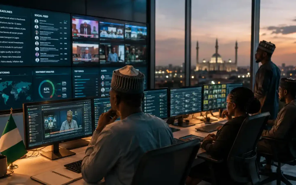 African media intelligence analysts at work as AGENTPR is named official platform for WPRF Abuja 2026 | AI Tools