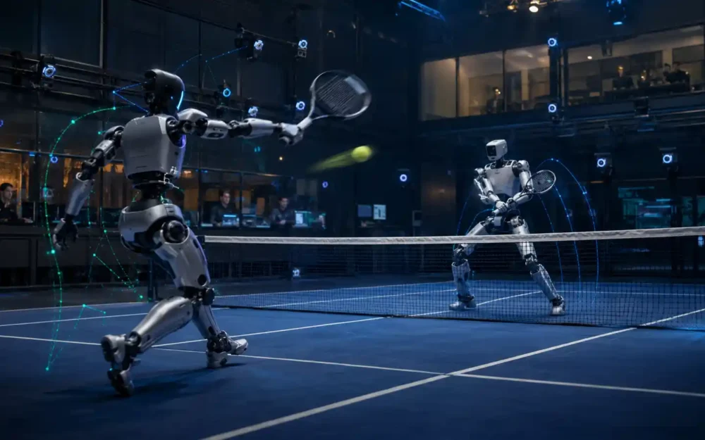 Humanoid robots playing tennis with motion capture — days after releasing HiPHI | Research
