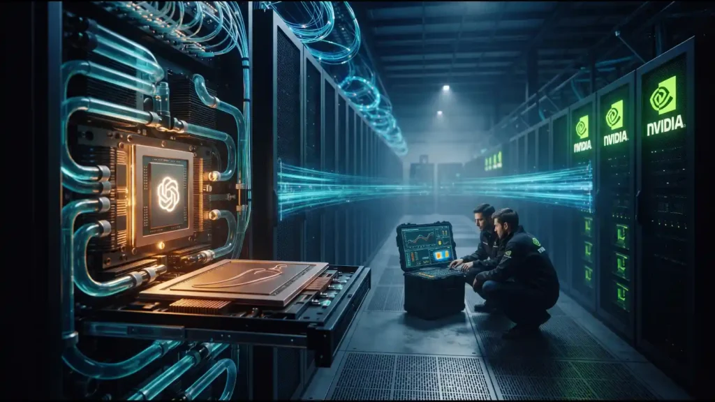 OpenAI Jalapeño accelerator beside NVIDIA racks — openais jalapeo chip | Latest News