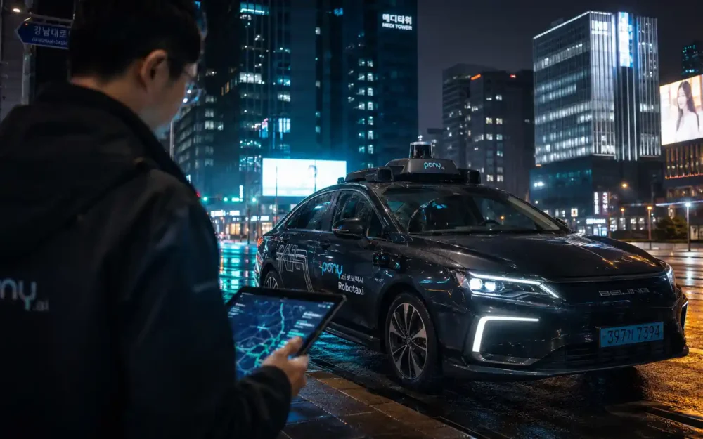 Pony.ai autonomous robotaxi tested in Seoul's Gangnam district ahead of plan to bring Level 4 robotaxis to Korea | AI Startup