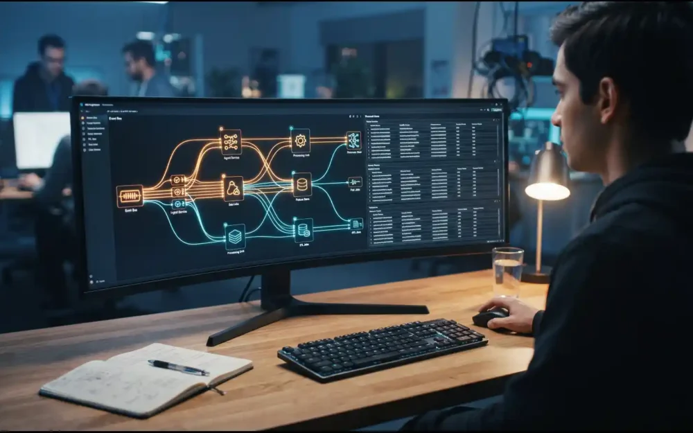 Data pipeline visualization representing batch write discover records workflow in Amazon SageMaker Feature Store | AI Tools