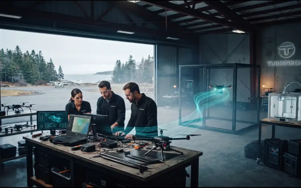 TurbineOne drone and edge AI lab in Maine — turbineone opens machineworks | Latest News