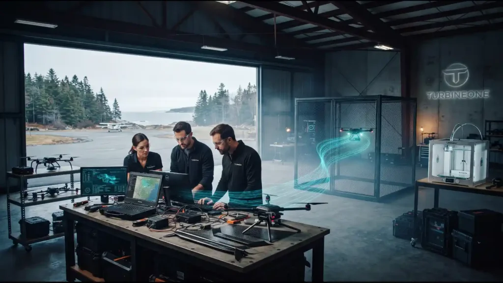 TurbineOne drone and edge AI lab in Maine — turbineone opens machineworks | Latest News