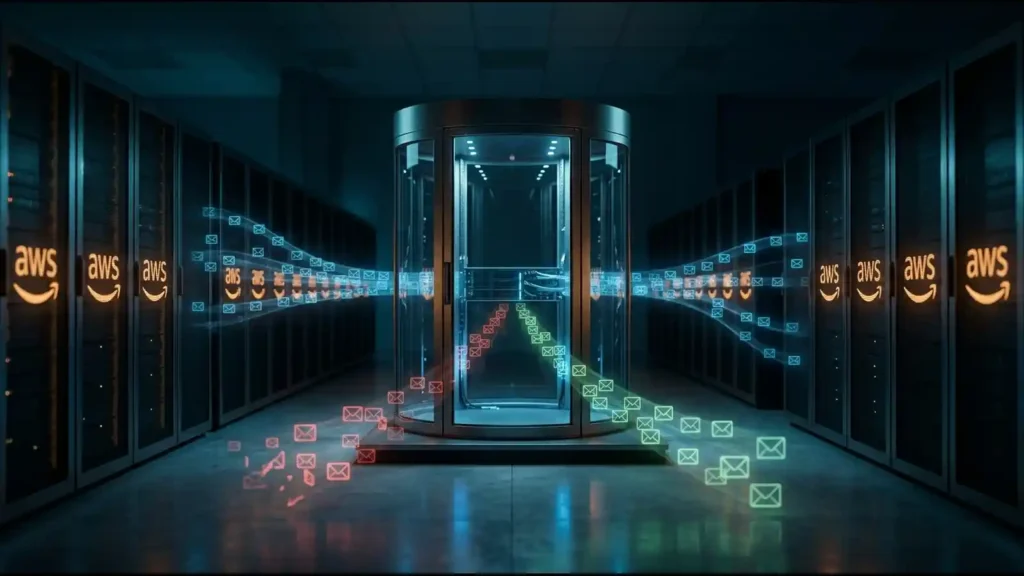 Security operations center visualizing the abnormal amazon bedrock AgentCore email defense deployment | AI Tools