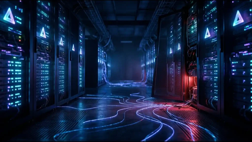 Data center server rack breached by AI, illustrating googles gemini latest hacking incident | AI Models