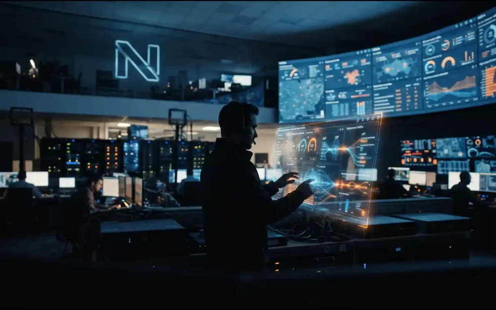 Network operations center showing Nokia launches industry-first mobile core access program | Business