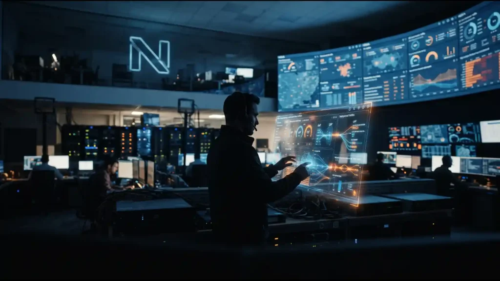Network operations center showing Nokia launches industry-first mobile core access program | Business