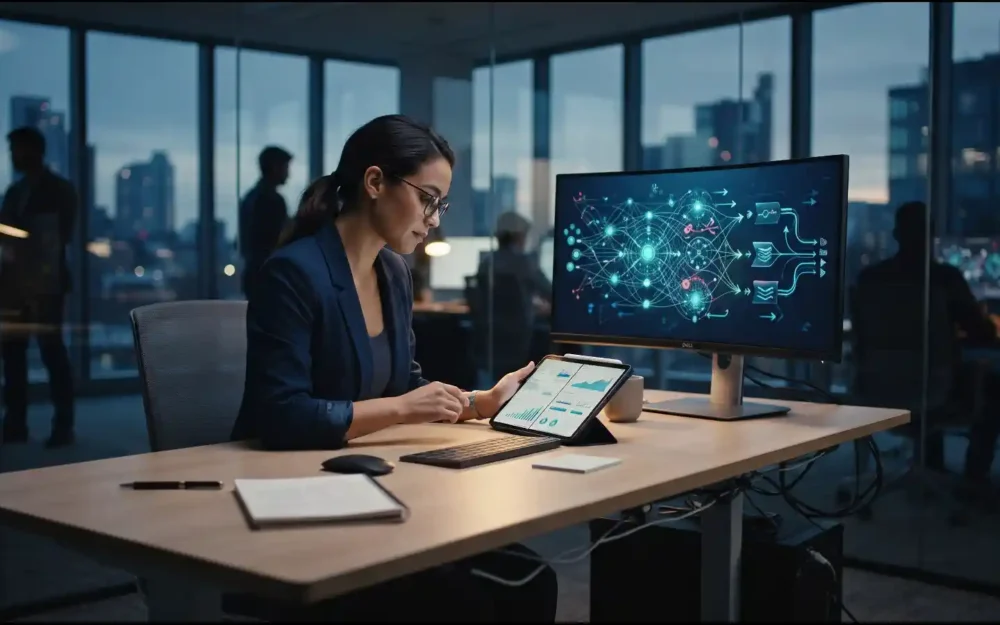 Business analyst reviewing an AI data workflow as Prophecy launches data prep tools | AI Tools