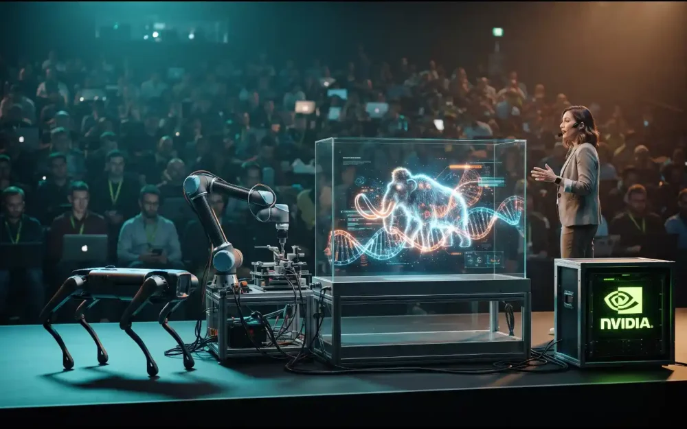 TechCrunch Disrupt 2026 Real World AI Stage lineup with robots and Nvidia branding, techcrunch disrupt 2026s | Events